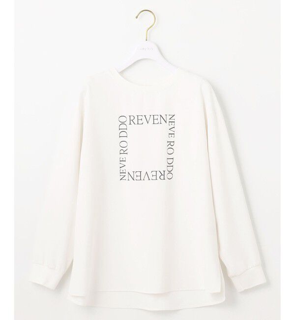 ANY SIS「【洗える】2wayストレッチジョーゼットロゴ ロンT」|Tシャツ・カットソー|