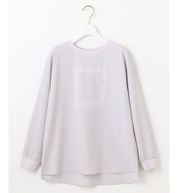 ANY SIS「【洗える】2wayストレッチジョーゼットロゴ ロンT」|Tシャツ・カットソー|