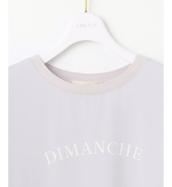 ANY SIS「【洗える】2wayストレッチジョーゼットロゴ ロンT」|Tシャツ・カットソー|