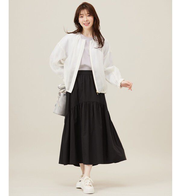 ANY SIS「【洗える】2wayストレッチジョーゼットロゴ ロンT」|Tシャツ・カットソー|