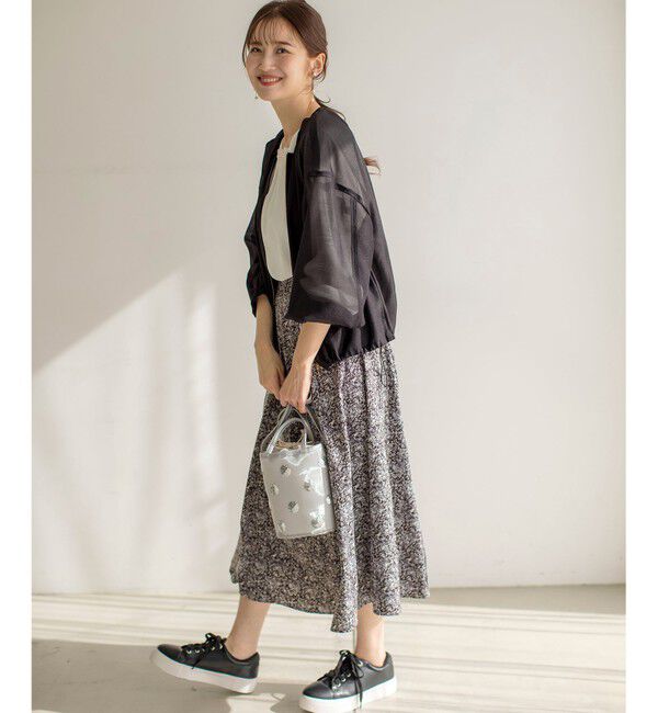 ANY SIS「【洗える】ラインポイントフラワー スカート」|スカート|