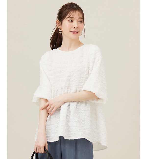 ANY SIS「【洗える】ワッフルライクフクレジャカード チュニック」|Tシャツ・カットソー|オフ