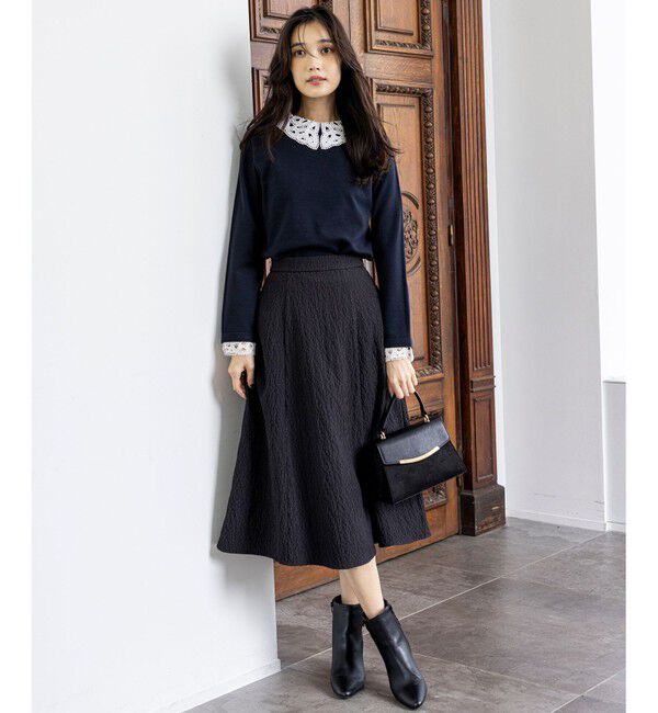 ANY SIS「ジャカードフレア スカート」|スカート|