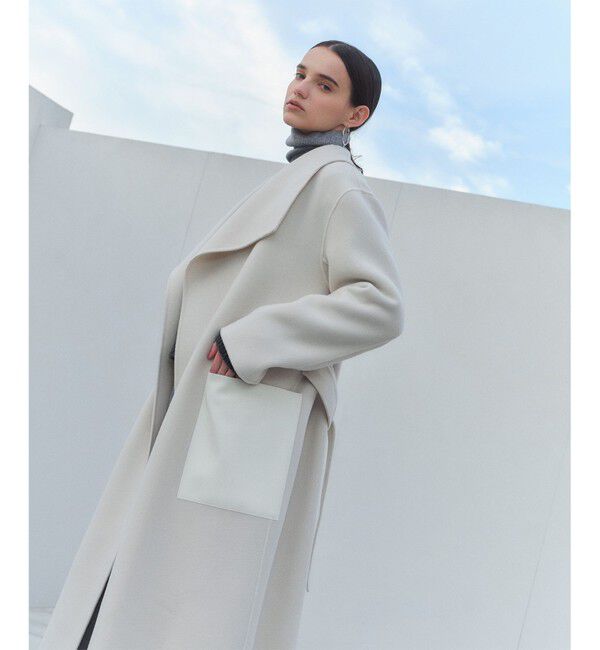 BEIGE,「LEMOORE / ウールリバーフェイクレザーポケット付きコート」|その他|