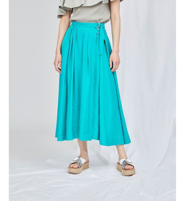 Diagram「ラップリネンミックススカート」|スカート|グリーン