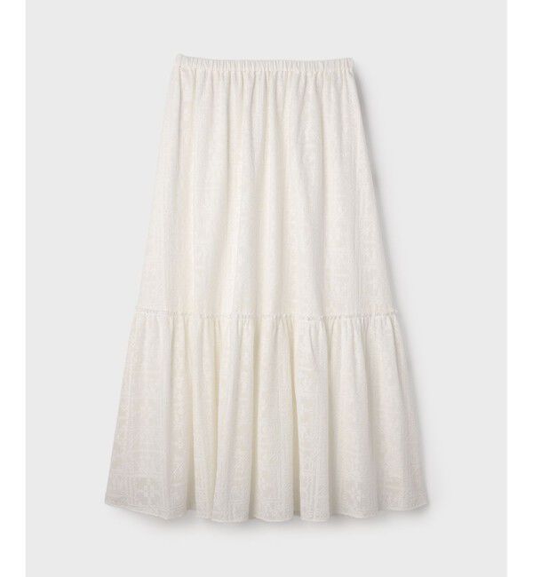 GRACE CONTINENTAL「ティアードエンブロイダリースカート」|スカート|