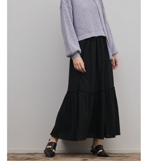 GRACE CONTINENTAL「ティアードエンブロイダリースカート」|スカート|