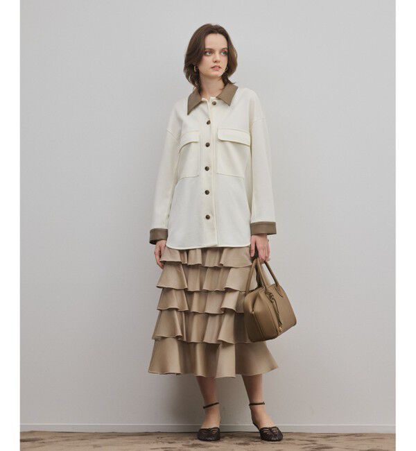 Diagram「ティアードフリルスカート」|スカート|ベージュ