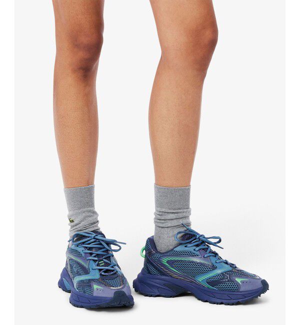 LACOSTE「レディース L003 NEO SHOT 125 1 SFA ビッグメッシュ ハイテクスニーカー」|スニーカー|ブルー