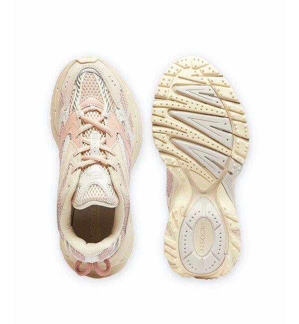 LACOSTE「レディース L003 NEO SHOT 125 1 SFA ビッグメッシュ ハイテクスニーカー」|スニーカー|オフホワイト