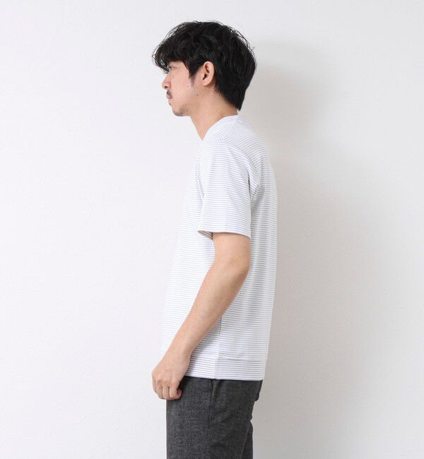 NOLLEY'S goodman「《ビジカジ対応》セミシルケットスムース ボーダー Vネック ドレスTシャツ 25SS」|Tシャツ・カットソー|