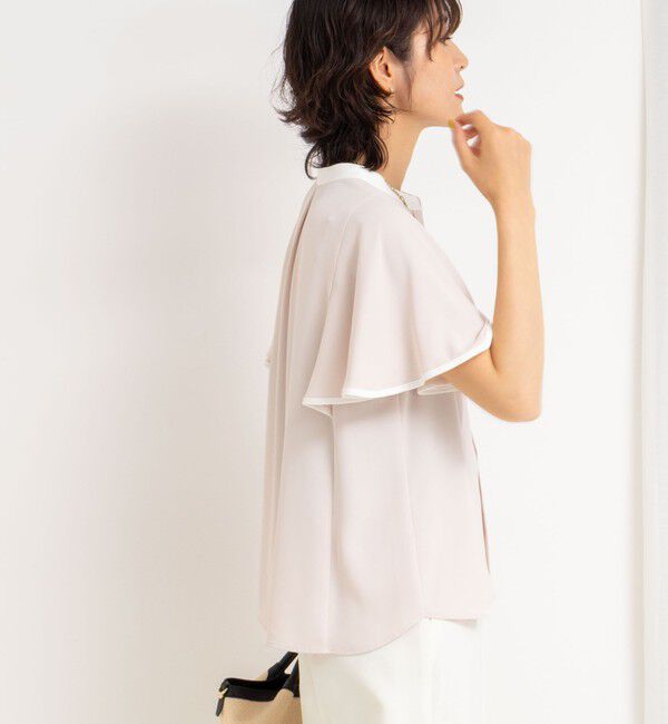 NOLLEY'S sophi「バックサテンフレアスリーブブラウス」|シャツ・ブラウス|