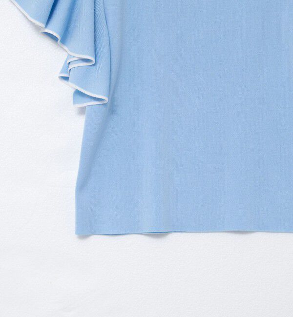 NOLLEY'S sophi「《手洗い可能》袖フリル配色プルオーバーニット」|ニット・セーター|