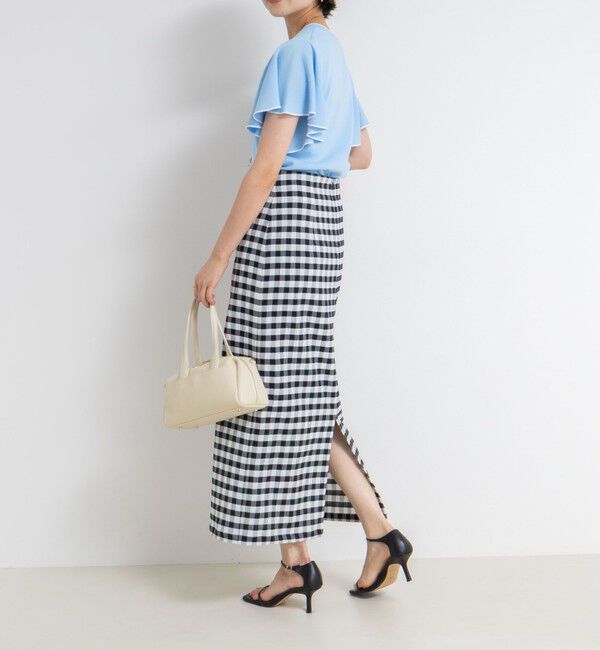 NOLLEY'S sophi「《手洗い可能》袖フリル配色プルオーバーニット」|ニット・セーター|