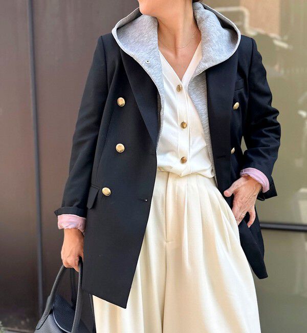 NOLLEY'S「【追加】ウォッシャブルエアボールフードブルゾン」|ブルゾン・スタジャン|