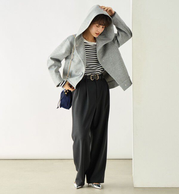 NOLLEY'S「【追加】ウォッシャブルエアボールフードブルゾン」|ブルゾン・スタジャン|