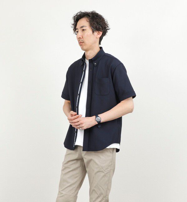 NOLLEY'S goodman「《ビジカジ対応》トリコットサッカーテープBD SS 半袖ボタンダウンシャツ 26SS」|シャツ・ブラウス|