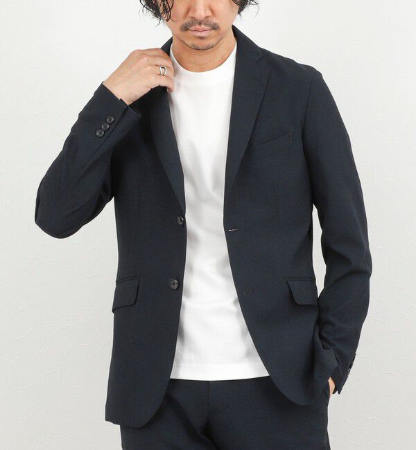 NOLLEY'S goodman「《ビジカジ/セットアップ対応》TRABEST サッカーテーラードジャケット 26SS」|テーラードジャケット|ダークネイビー
