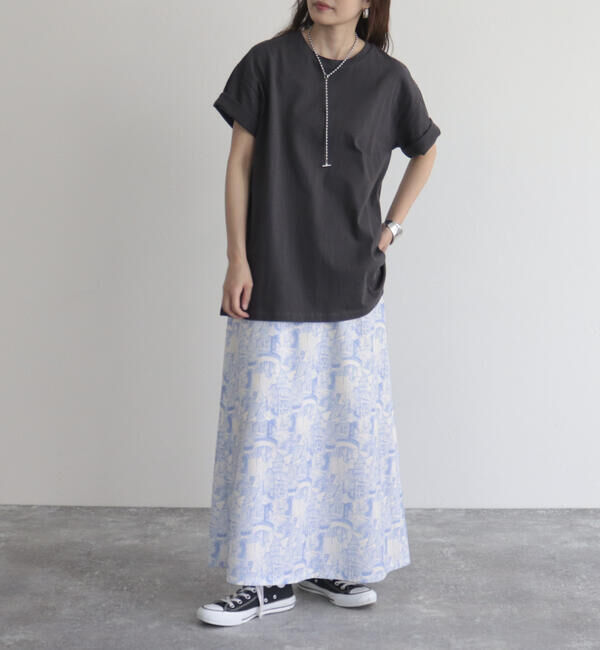fredy emue「ランドスケープ柄スカート」|フレア|