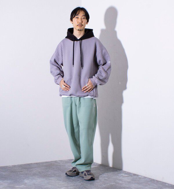 GLOSTER「【GLOSTER/グロスター】ストライプ キルティング  プルオーバーパーカー フーディ 」|パーカー|