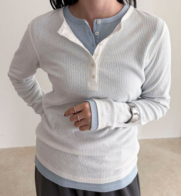 fredy emue「シアーテレコヘンリーネックプルオーバー」|Tシャツ・カットソー|