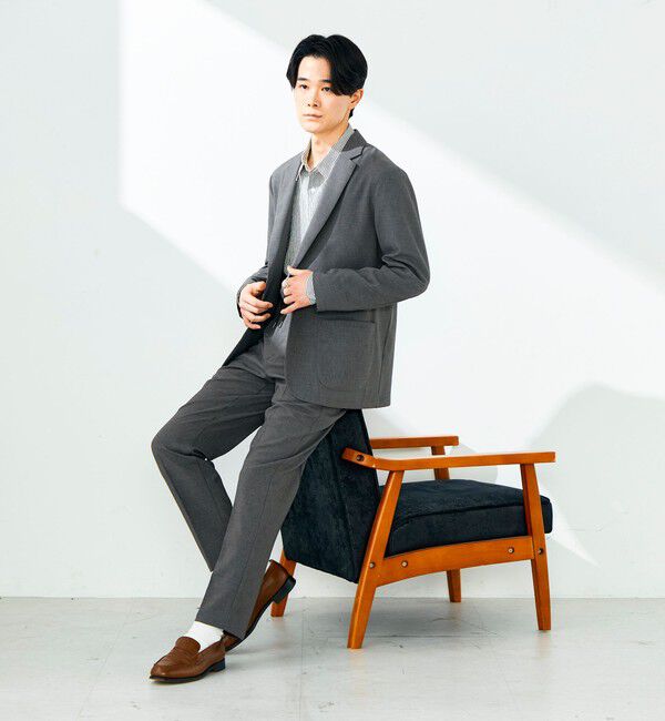 GLOSTER「【セットアップ対応】リネンタッチドビーイージーパンツ」|チノ|