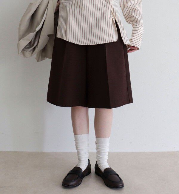 fredy emue「タックスラックスハーフパンツ」|その他|ダークブラウン