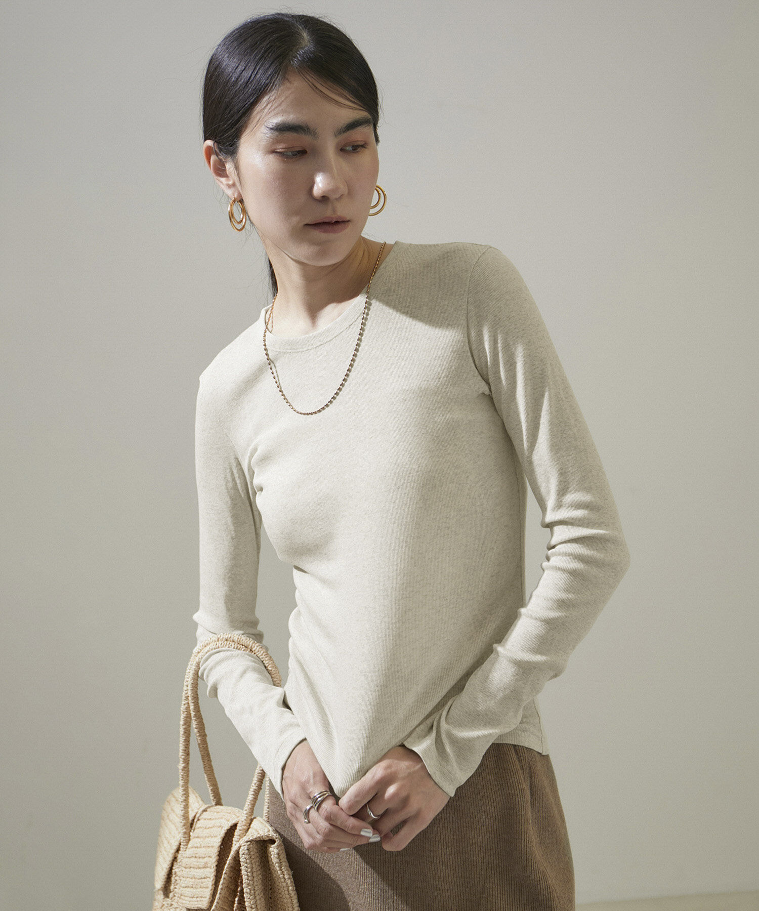 SALON adam et rope'「【GGG for SALON】別注FRESCA RIBロングスリーブプルオーバー」|Tシャツ・カットソー|