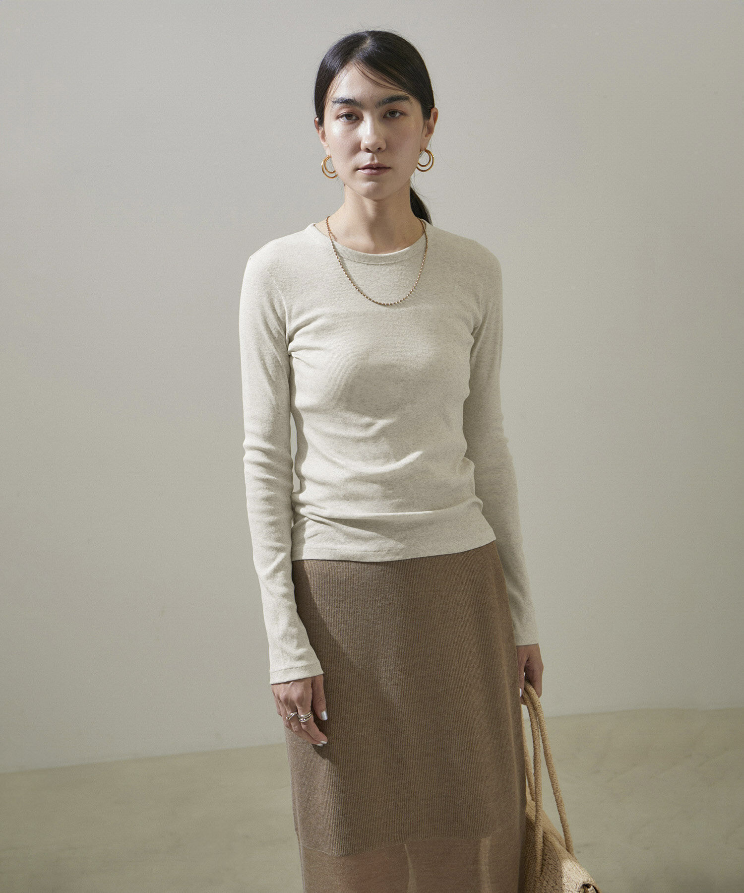 SALON adam et rope'「【GGG for SALON】別注FRESCA RIBロングスリーブプルオーバー」|Tシャツ・カットソー|