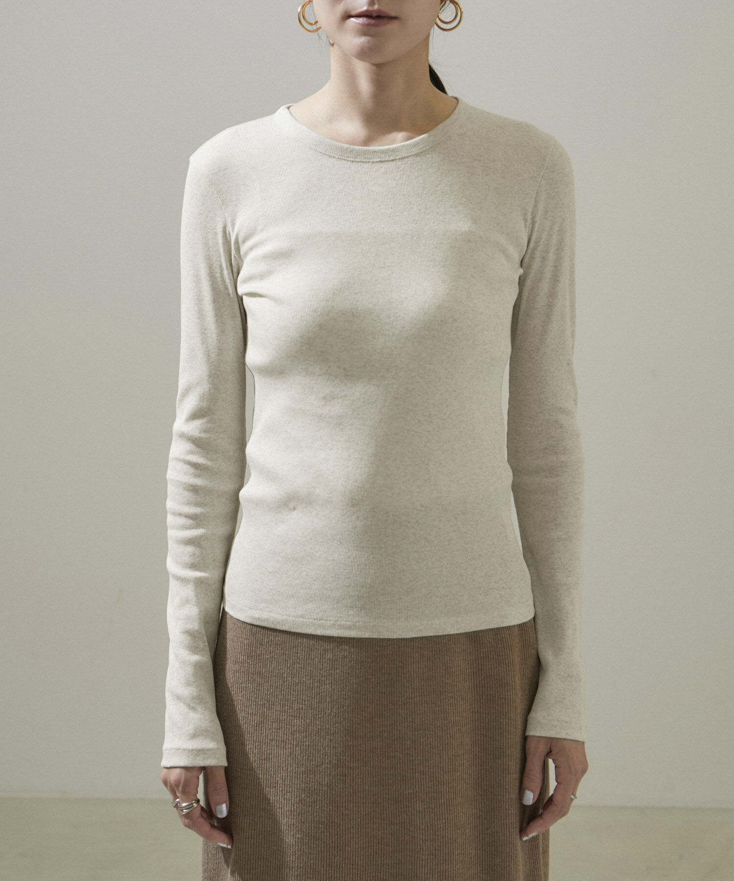 SALON adam et rope'「【GGG for SALON】別注FRESCA RIBロングスリーブプルオーバー」|Tシャツ・カットソー|