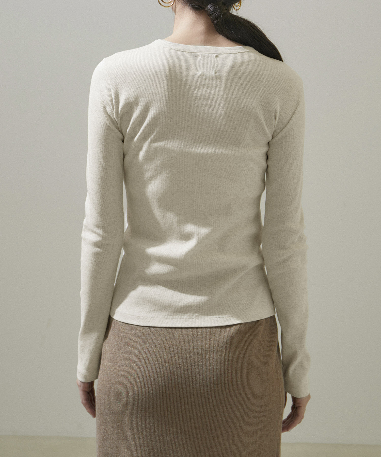 SALON adam et rope'「【GGG for SALON】別注FRESCA RIBロングスリーブプルオーバー」|Tシャツ・カットソー|