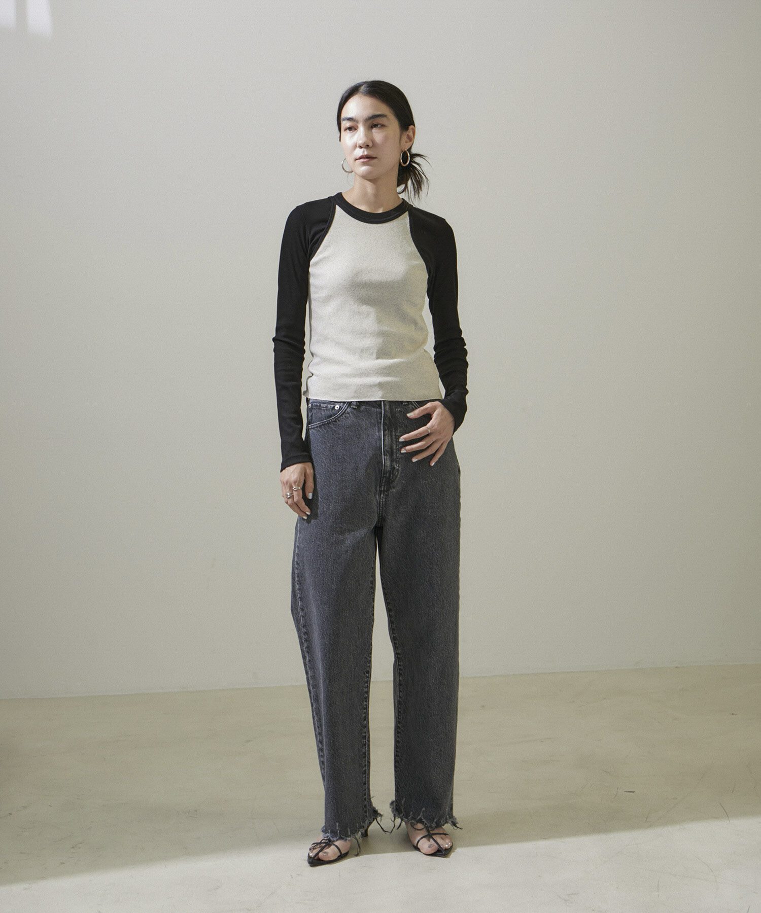 SALON adam et rope'「【GGG for SALON】別注FRESCA RIBロングスリーブプルオーバー」|Tシャツ・カットソー|