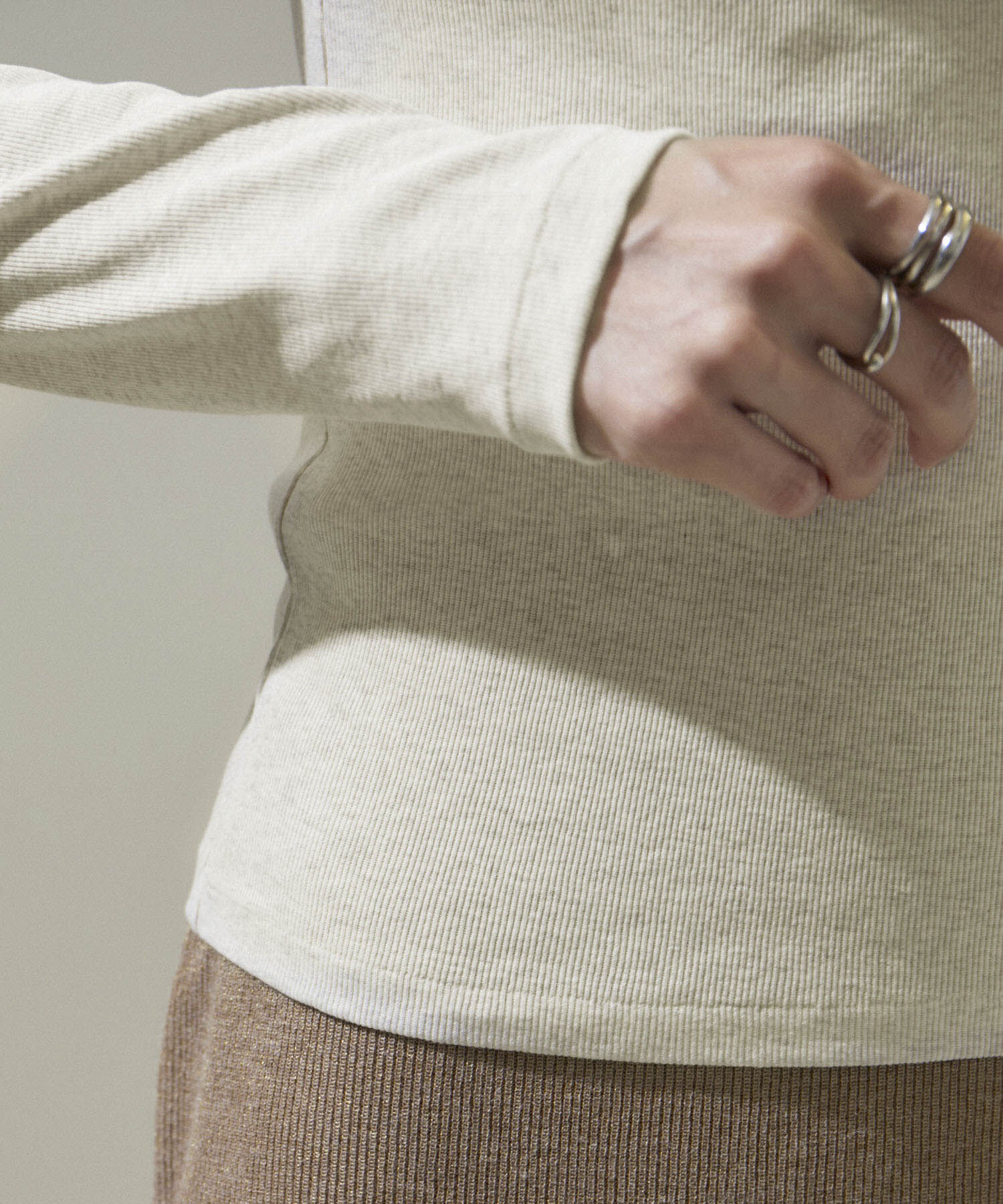 SALON adam et rope'「【GGG for SALON】別注FRESCA RIBロングスリーブプルオーバー」|Tシャツ・カットソー|