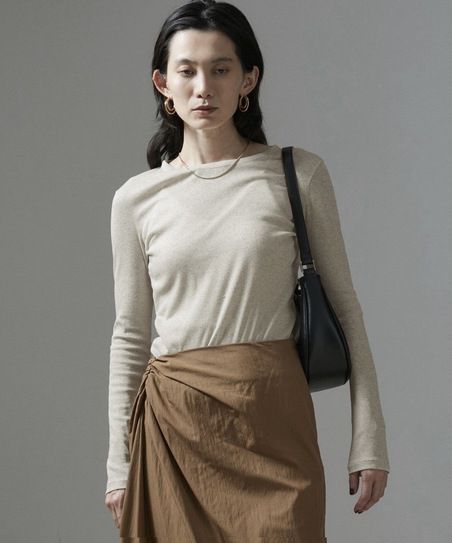 SALON adam et rope'「【GGG for SALON】別注FRESCA RIBロングスリーブプルオーバー」|Tシャツ・カットソー|ベージュ(27)