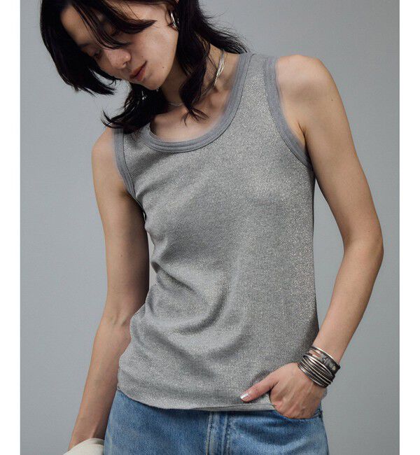 SALON adam et rope'「【WEB限定】ラメリブタンク」|タンクトップ|