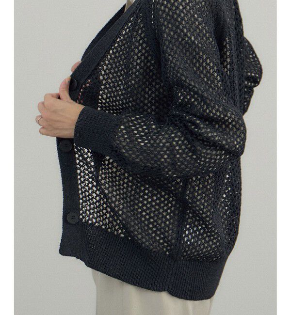 SALON adam et rope'「ペーパーヤーンメッシュカーディガン」|カーディガン|