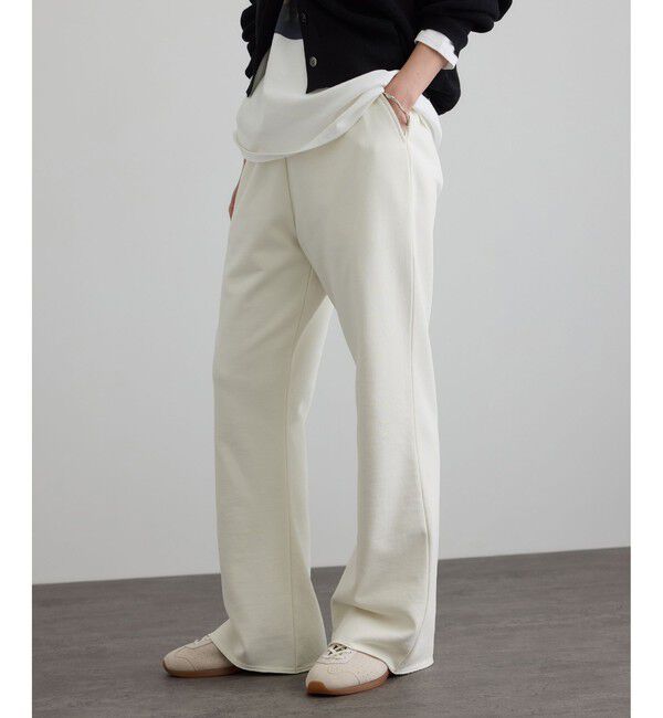 SALON adam et rope'「【WEB・一部店舗限定】セミフレアスウェットパンツ / セットアップ対応」|チノ|オフホワイト(15)