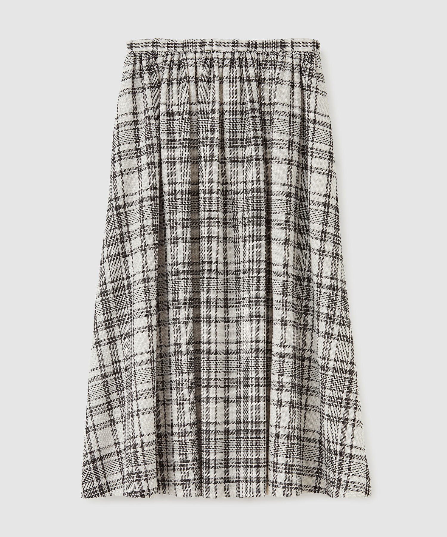 ROPE「ギマチェックギャザーフレアスカート」|スカート|
