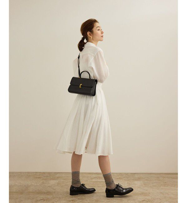 ROPE「フラップワイドレザーハンドバッグ」|ショルダー・メッセンジャー|