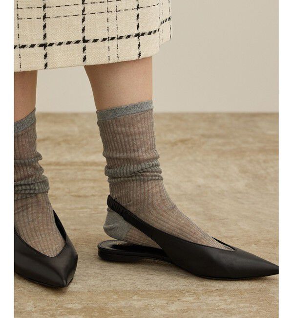 ROPE「ポインテッドVカットパンプス」|パンプス|ブラック(01)