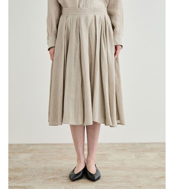 ROPE「【洗える】ヨーロピアンリネンフレアスカート/一部セットアップ対応」|スカート|