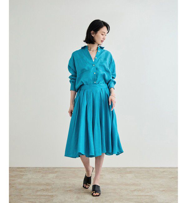 ROPE「【洗える】ヨーロピアンリネンフレアスカート/一部セットアップ対応」|スカート|