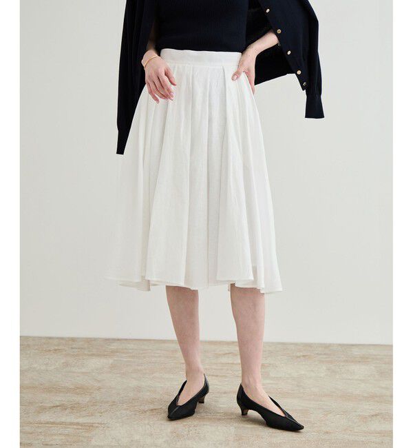 ROPE「【洗える】ヨーロピアンリネンフレアスカート/一部セットアップ対応」|スカート|