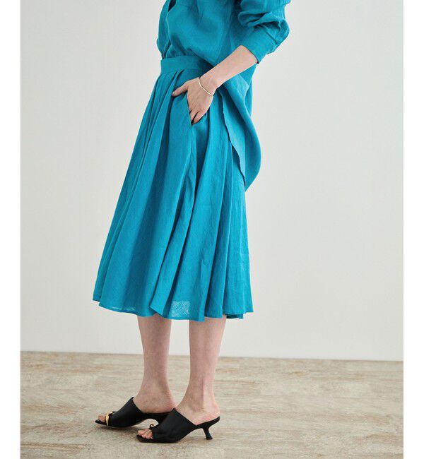 ROPE「【洗える】ヨーロピアンリネンフレアスカート/一部セットアップ対応」|スカート|