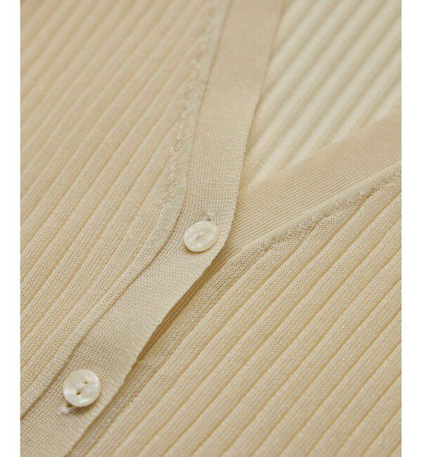 ROPE「【洗える】【WEB・一部店舗限定】シアーリブＶネックポロニット」|ニット・セーター|