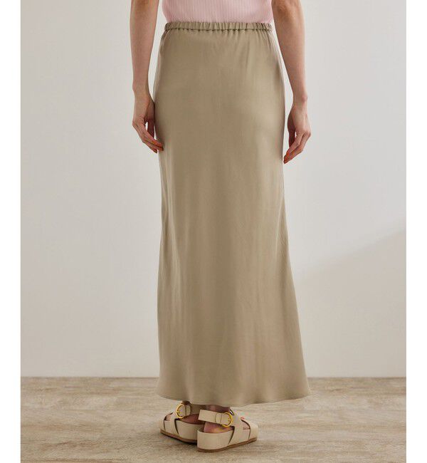 ROPE「【WEB・一部店舗限定】フィブリルサテンマーメイドスカート【セットアップ対応】/洗える」|スカート|