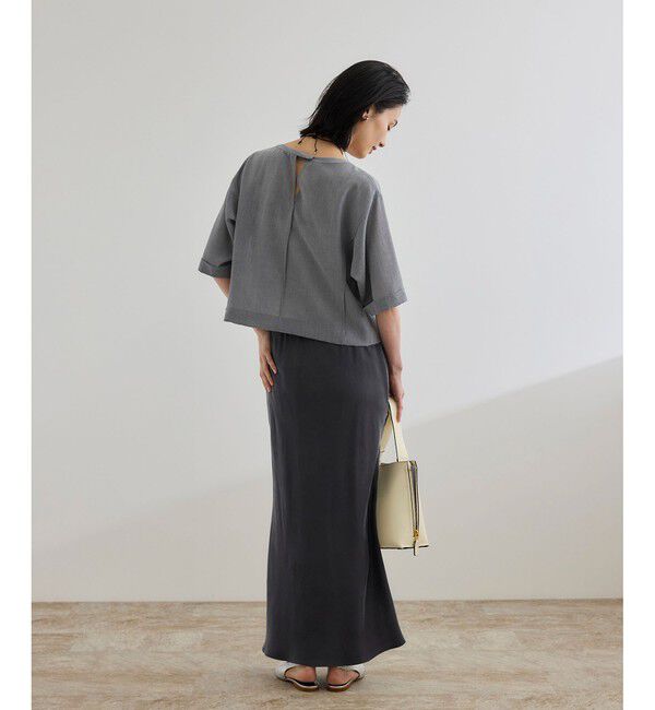 ROPE「【WEB・一部店舗限定】フィブリルサテンマーメイドスカート【セットアップ対応】/洗える」|スカート|