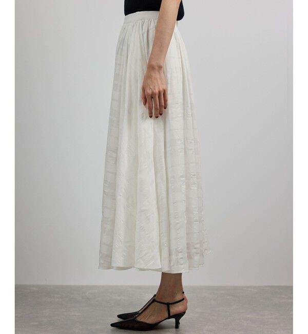 ROPE「【洗える】シアーチェックスカート/セットアップ対応」|スカート|