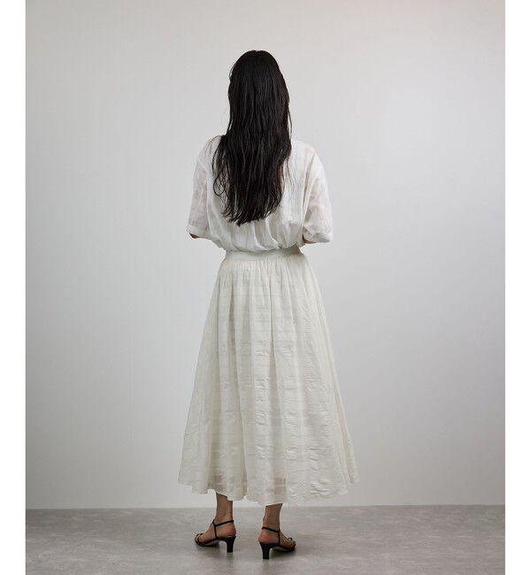 ROPE「【洗える】シアーチェックスカート/セットアップ対応」|スカート|