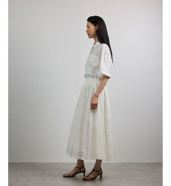 ROPE「【洗える】シアーチェックスカート/セットアップ対応」|スカート|